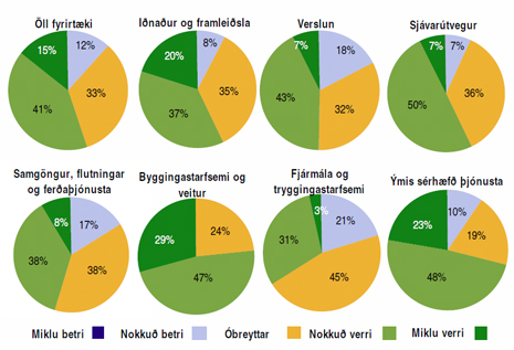 Aðstæður í efnahagslífinu eftir 6 mánuði