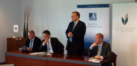 Frá blaðamannafundi 18. júní í HR Frá blaðamannafundi 18. júní í HR