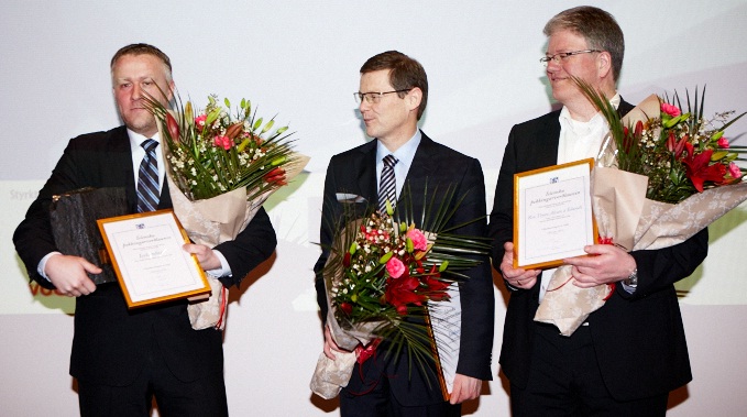 Birkir Hólm Guðnason, Icelandair, Þorsteinn Már Baldvinsson, Samherja, og Sigurður Þór Ásgeirsson Rio Tinto Alcan á Íslandi.