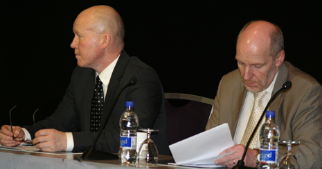 Magnús Guðmundsson og Steingrímur J. Sigfússon Magnús Guðmundsson og Steingrímur J. Sigfússon