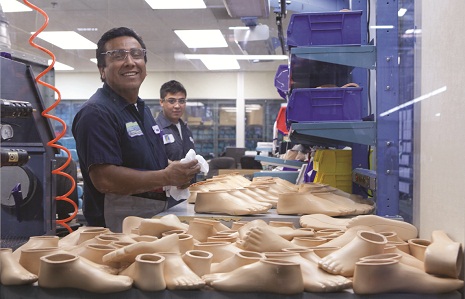 Frá framleiðslu Össurar