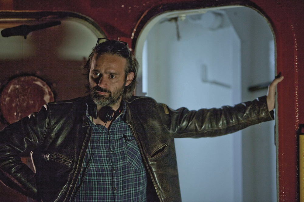 Baltasar við tökur á Contraband