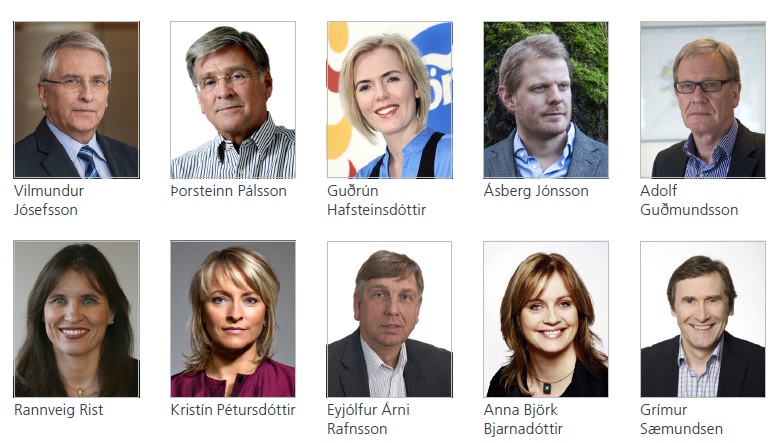 Frummælendur á aðalfundi SA - smelltu til að stækka