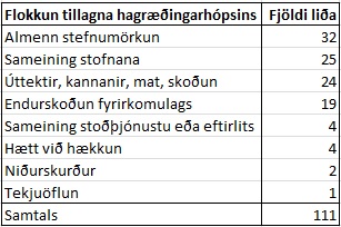 Hagræðingartillögur ríkisstjórnarinnar